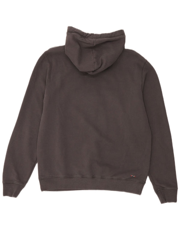 Napapijri Mens Graphic Hoodie Jumper Large Grey Cotton