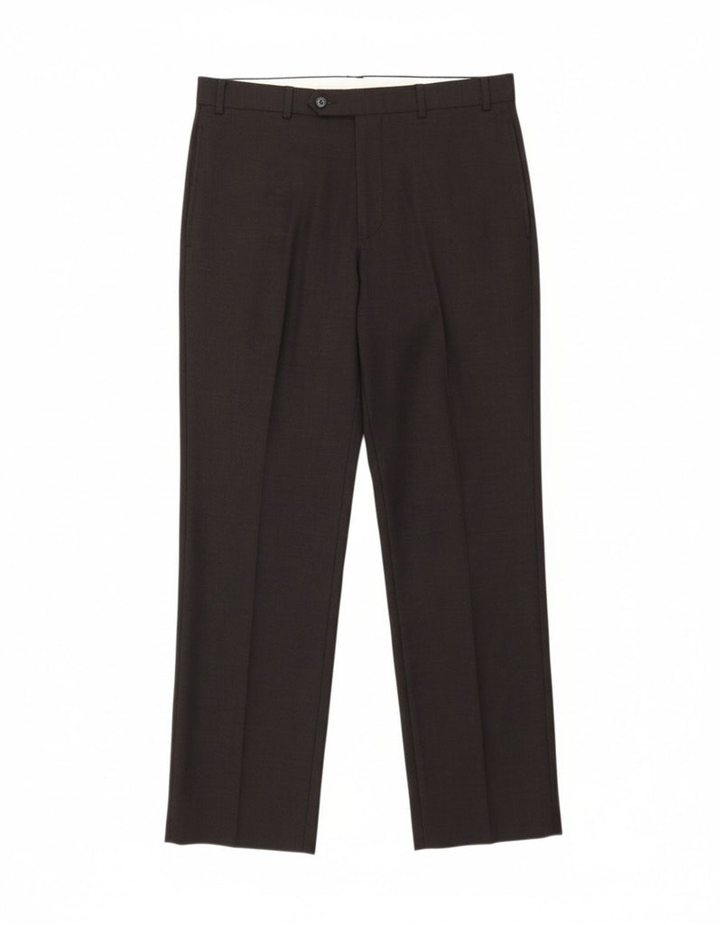 BROOKS BROTHERS Mens Fitzgerald Straight Suit Trousers W34 L31 Black Wool Vintage Brooks Brothers and Second-Hand Brooks Brothers from Messina Hembry 