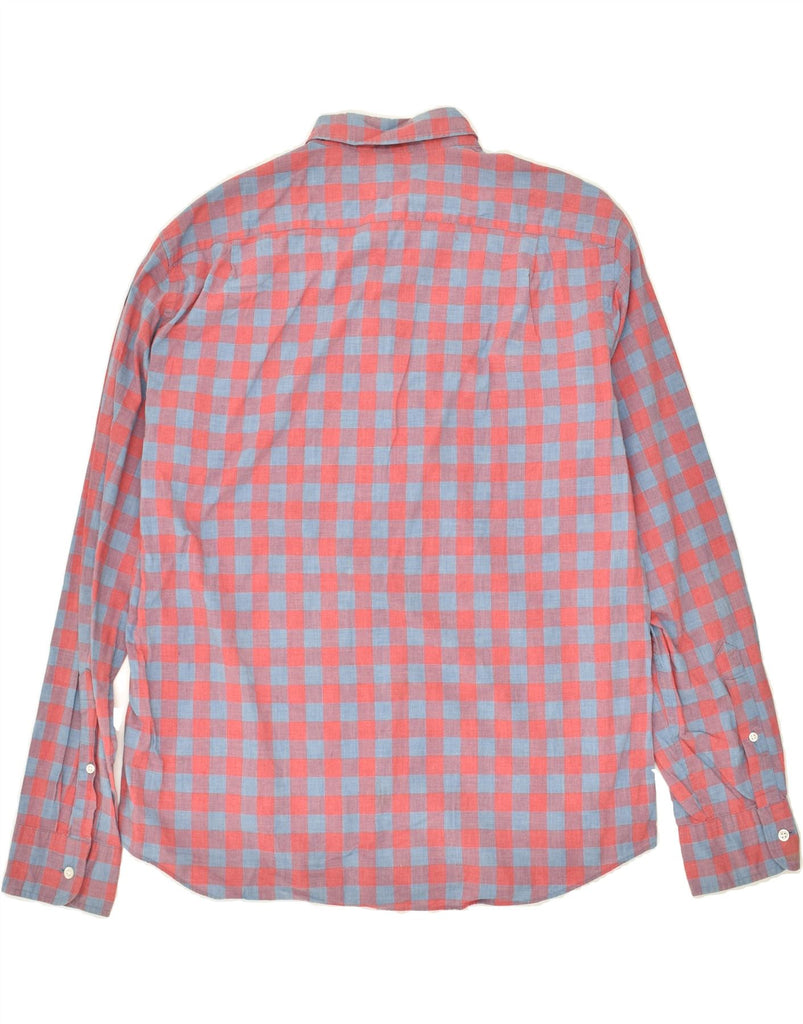 J. CREW Mens Slim Shirt XL Blue Check Cotton | Vintage J. Crew | Thrift | Second-Hand J. Crew | Used Clothing | Messina Hembry 
