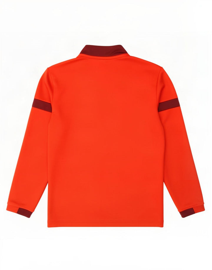 Puma Boys Zip Neck Pullover Tracksuit Top 11-12 Years Red Colourblock