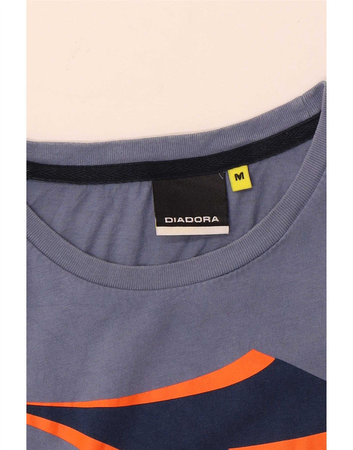 Diadora Mens Graphic T-Shirt Top Medium Blue