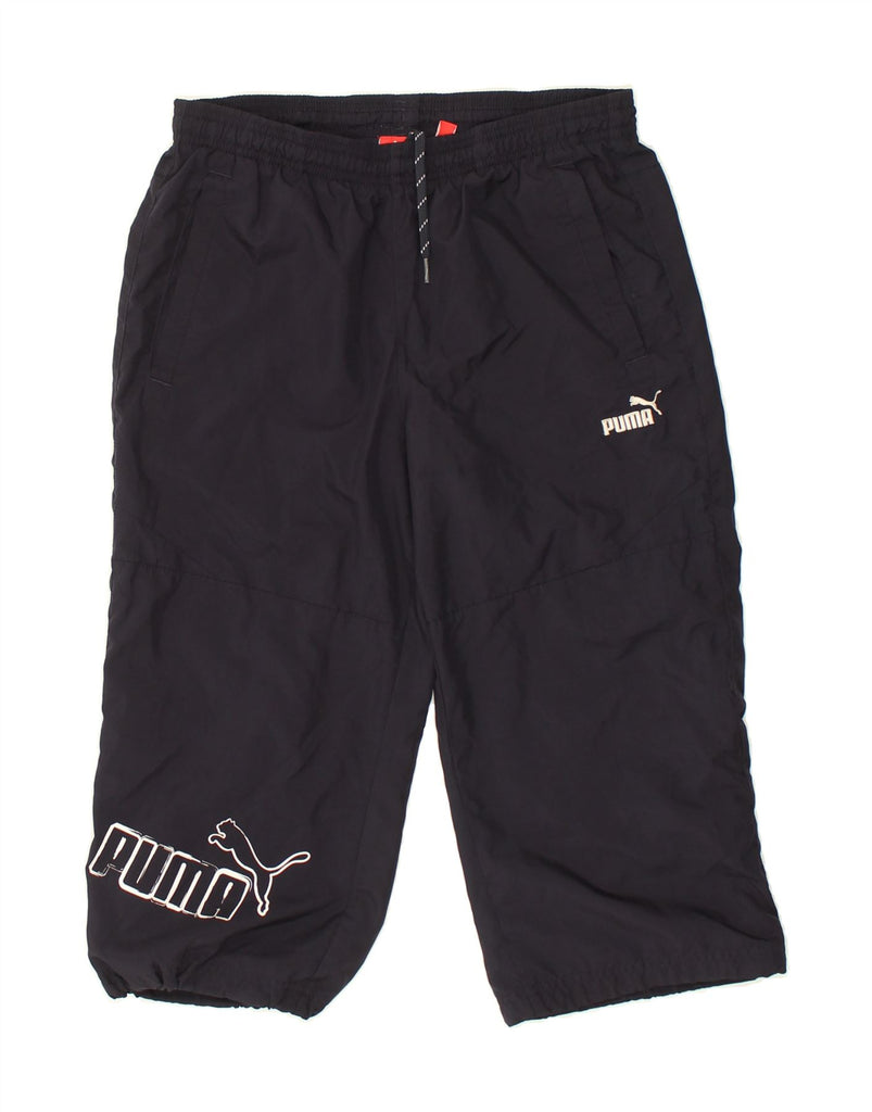 PUMA Boys Graphic Sport Shorts 13-14 Years Navy Blue Polyester | Vintage Puma | Thrift | Second-Hand Puma | Used Clothing | Messina Hembry 