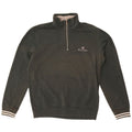 Champion Mens Zip Neck Sweatshirt Jumper Large Green Cotton