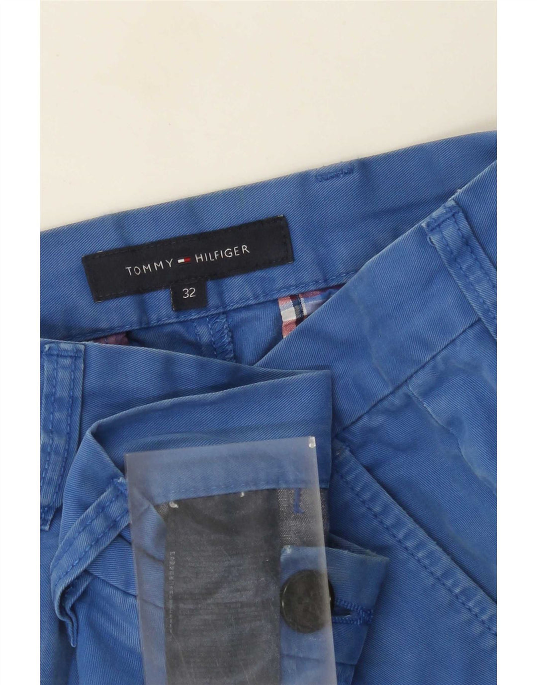 Tommy Hilfiger Mens Chino Shorts W32 Medium Blue Cotton