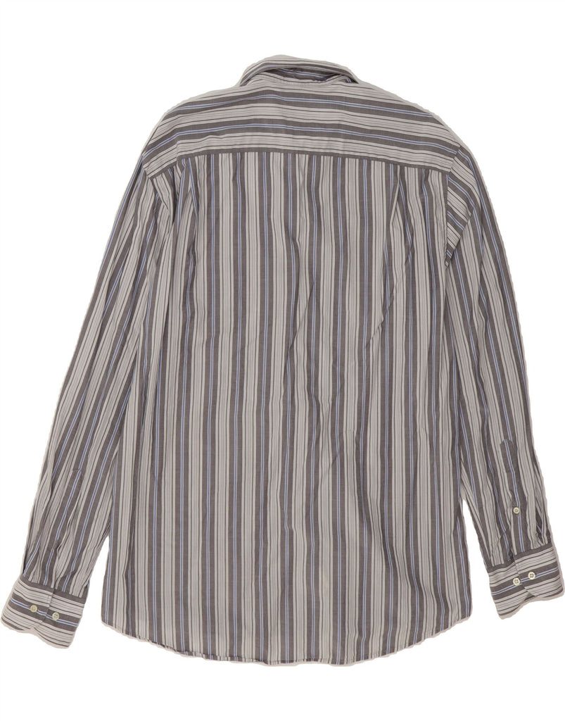 LACOSTE Mens Shirt Size 42 Large Grey Striped Vintage Lacoste and Second-Hand Lacoste from Messina Hembry 