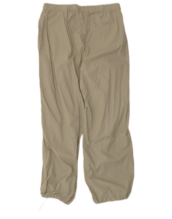 Marks & Spencer Womens High Waist Trousers UK 14 Large W32 L28 Green