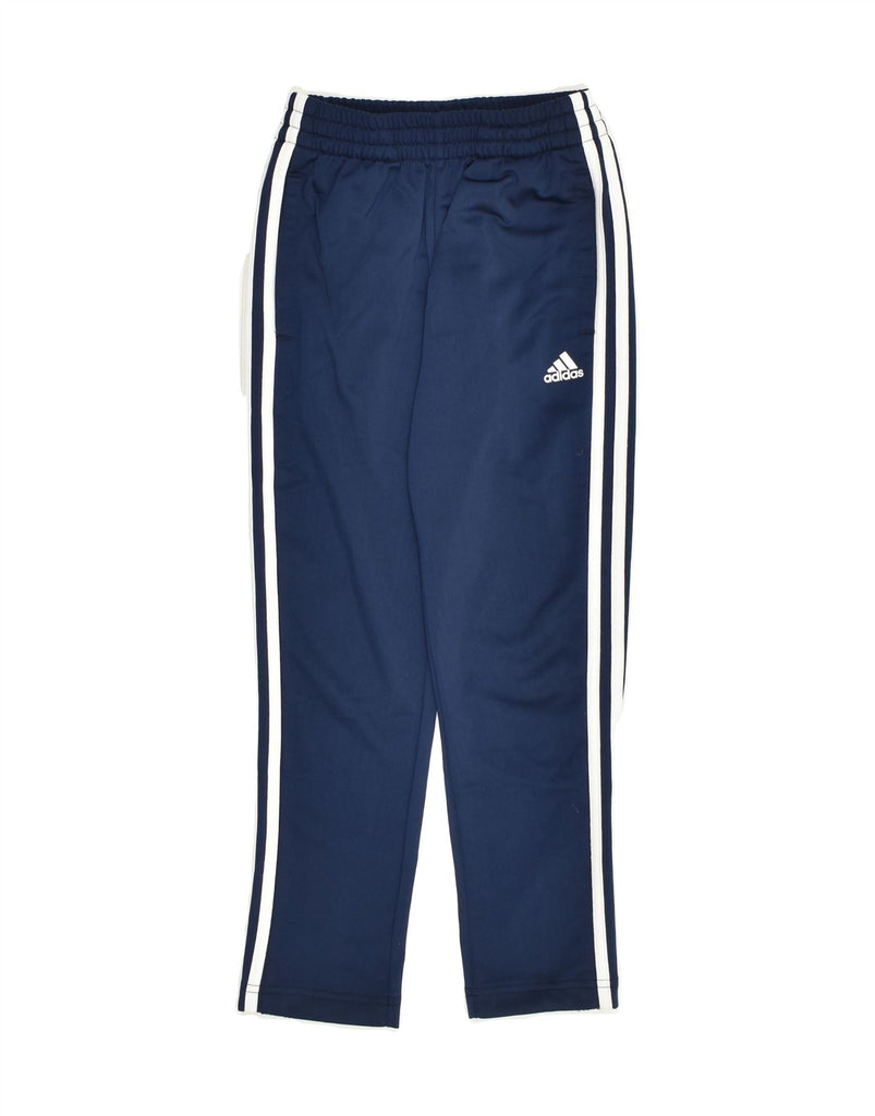 ADIDAS Boys Tracksuit Trousers 7-8 Years Blue Polyester | Vintage Adidas | Thrift | Second-Hand Adidas | Used Clothing | Messina Hembry 