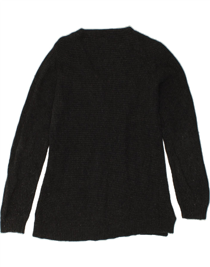 FAT FACE Womens V-Neck Jumper Sweater UK 10 Small  Grey Cotton Vintage Fat Face and Second-Hand Fat Face from Messina Hembry 