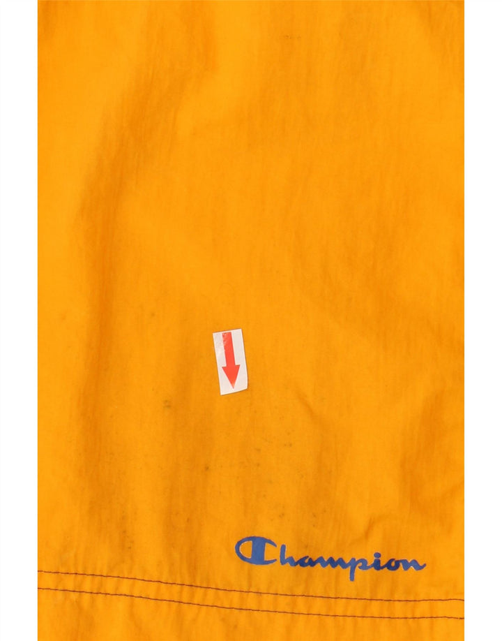 Champion Mens Graphic Swimming Shorts Large  Yellow Colourblock Polyamide