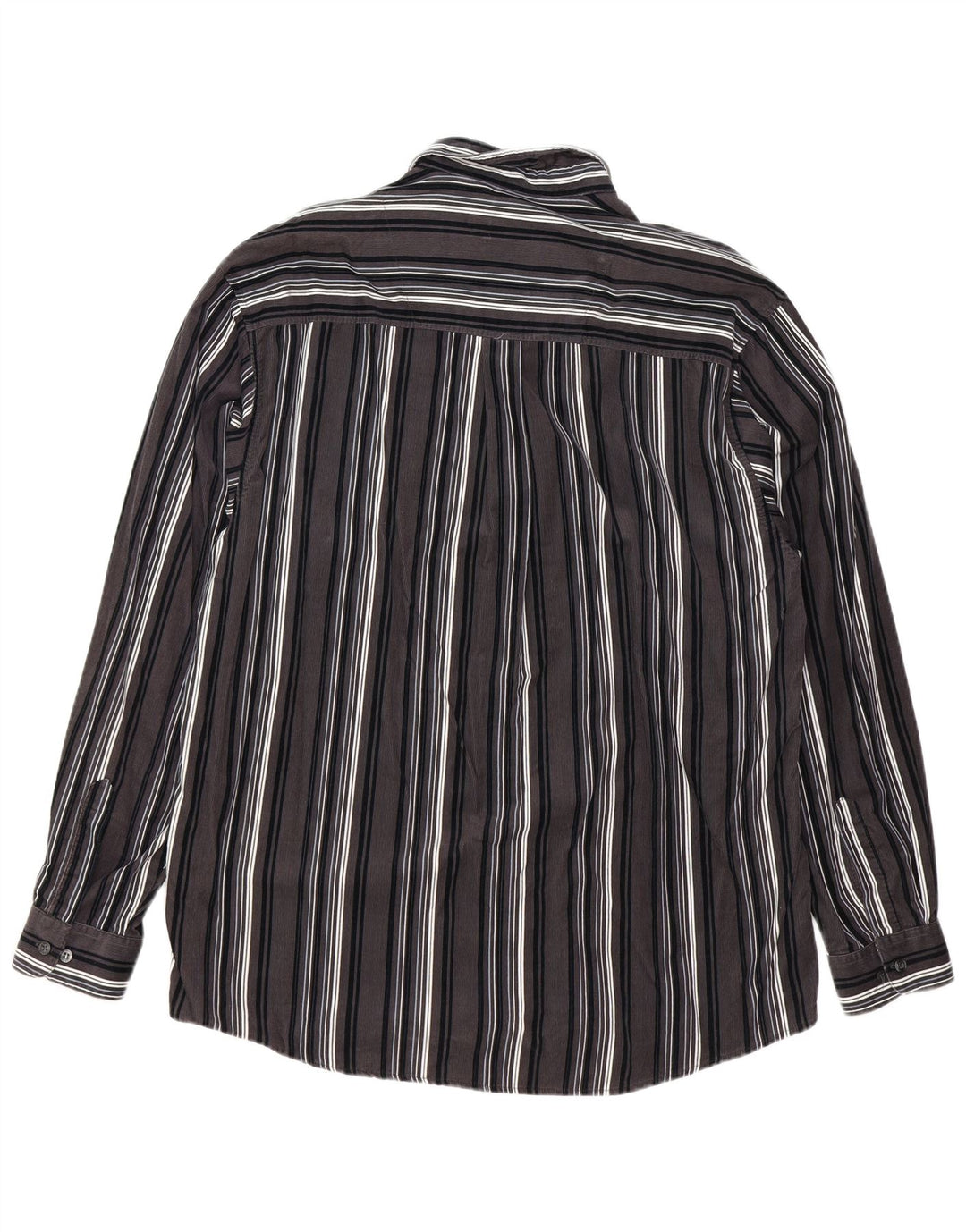 LERROS Mens Corduroy Shirt Large Grey Striped Cotton