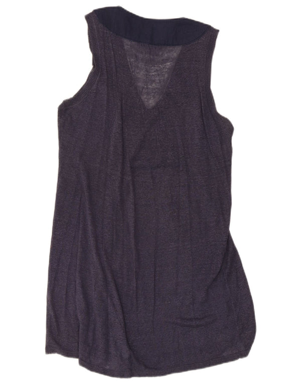 Max Mara Womens Weekend Vest Top UK 8 Small Navy Blue