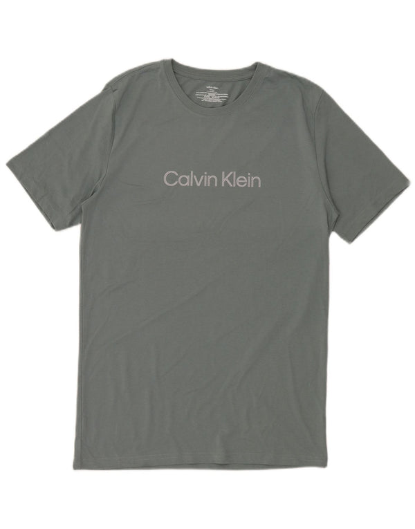 Calvin Klein Mens Graphic T-Shirt Top Small Grey Cotton
