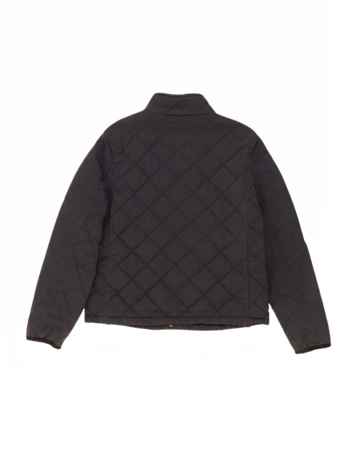 Fat Face Mens Quilted Jacket UK 42 XL Navy Blue Cotton