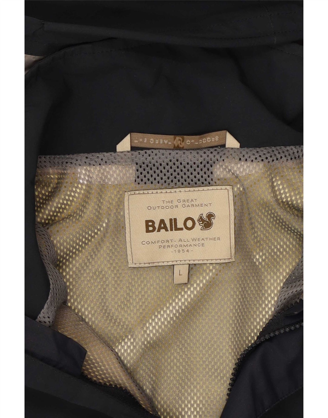 Bailo Mens Hooded Rain Jacket UK 40 Large Navy Blue Polyester