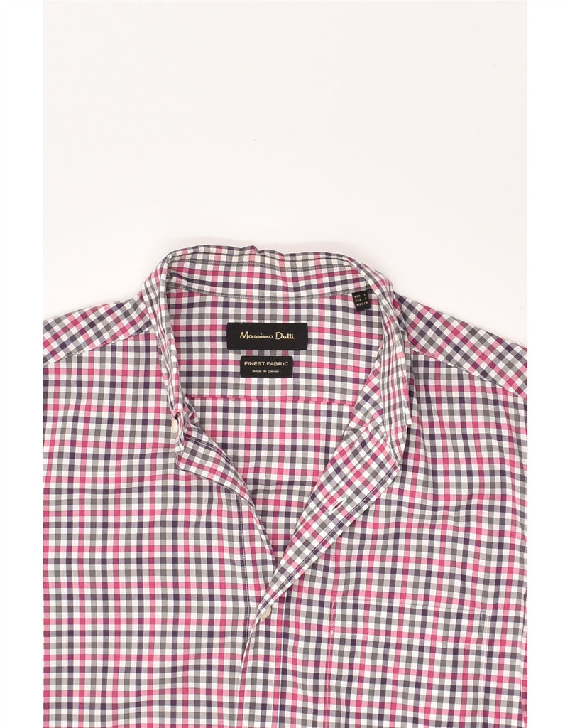 MASSIMO DUTTI Mens Shirt Small Pink Gingham Cotton | Vintage Massimo Dutti | Thrift | Second-Hand Massimo Dutti | Used Clothing | Messina Hembry 