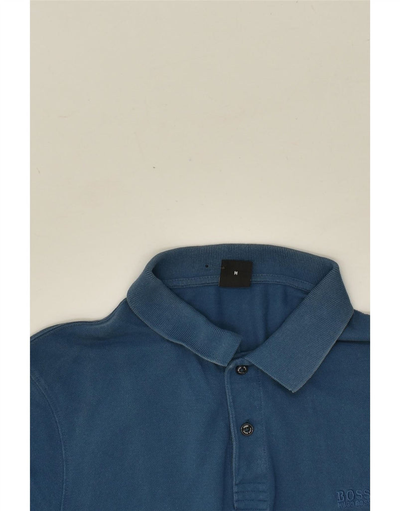 HUGO BOSS Mens Polo Shirt Medium Blue Cotton Vintage Hugo Boss and Second-Hand Hugo Boss from Messina Hembry 