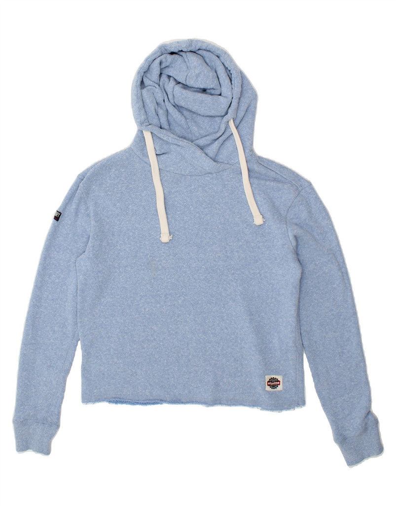 SUPERDRY Womens Hoodie Jumper UK 10 Small Blue Cotton | Vintage Superdry | Thrift | Second-Hand Superdry | Used Clothing | Messina Hembry 