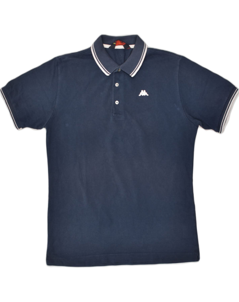 KAPPA Mens Polo Shirt Medium Navy Blue Cotton | Vintage Kappa | Thrift | Second-Hand Kappa | Used Clothing | Messina Hembry 