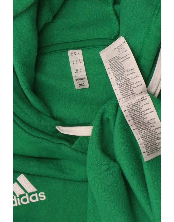 Adidas Mens Hoodie Jumper Medium Green Cotton