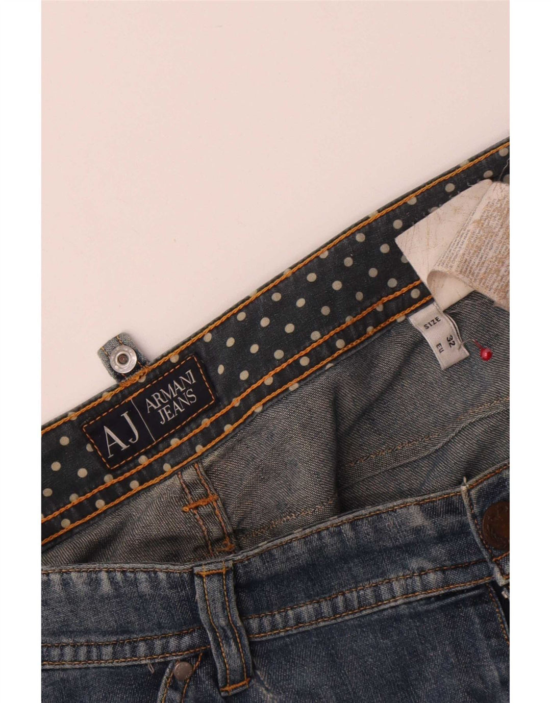 Armani Womens Slim Jeans W32 L27 Blue Cotton
