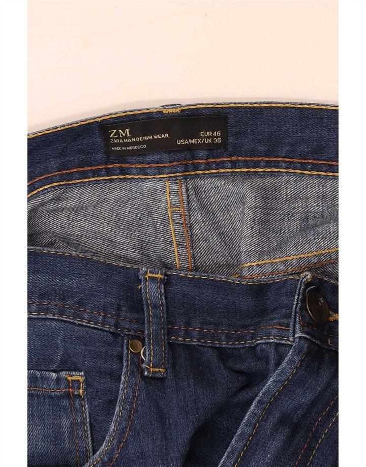 Zara Mens Slim Jeans EU 46 XL W36 L33 Navy Blue