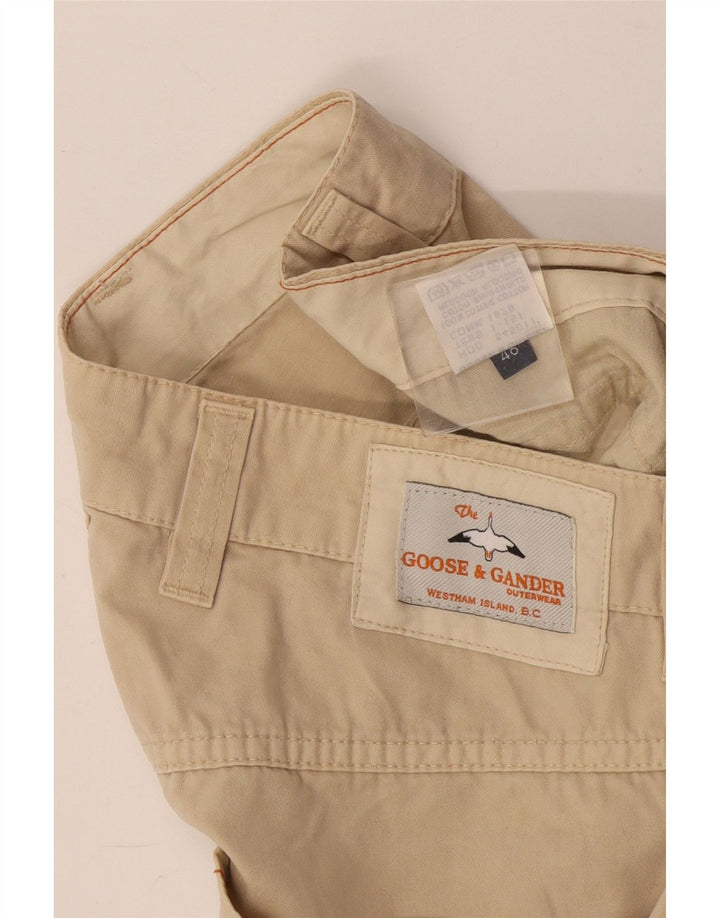 Goose & Gander Mens Straight Casual Trousers IT 48 Medium W32 L32 Beige