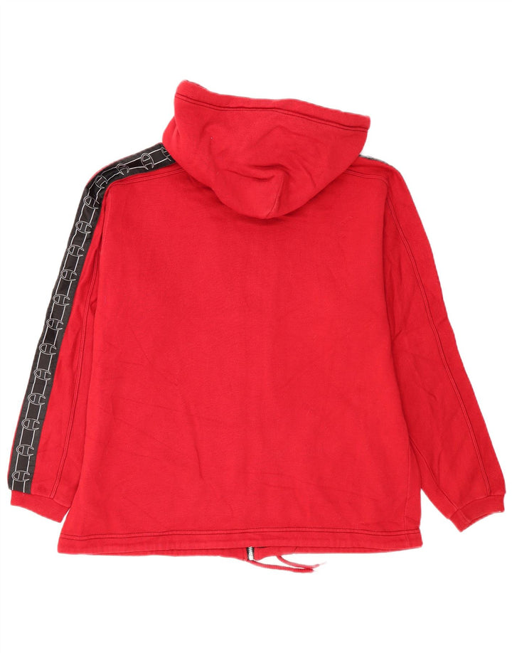Champion Mens Graphic Zip Hoodie Sweater Small Red Colourblock