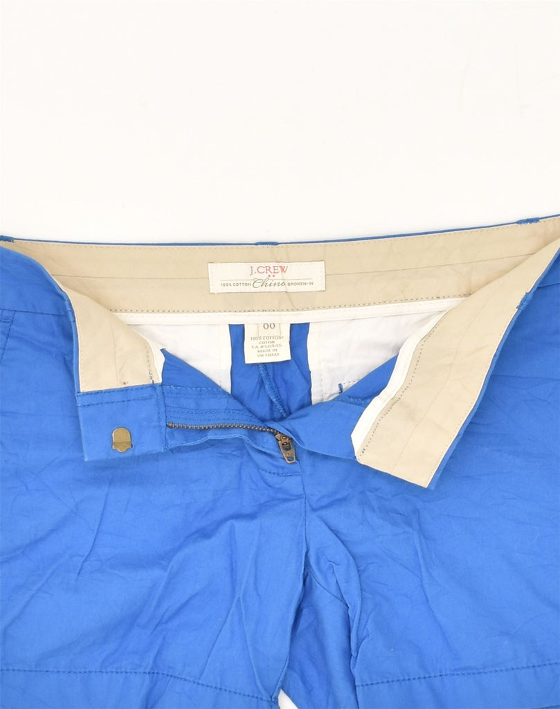 J. CREW Womens Broken In Chino Shorts US 00 2XS W30 Blue Cotton | Vintage J. Crew | Thrift | Second-Hand J. Crew | Used Clothing | Messina Hembry 
