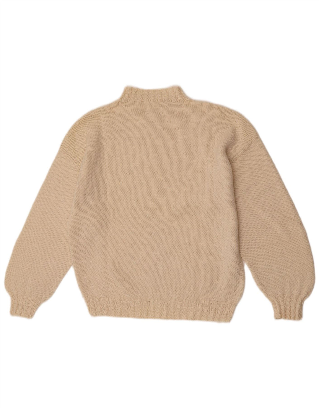 Vintage Womens Turtle Neck Jumper Sweater UK 14 Medium Off White