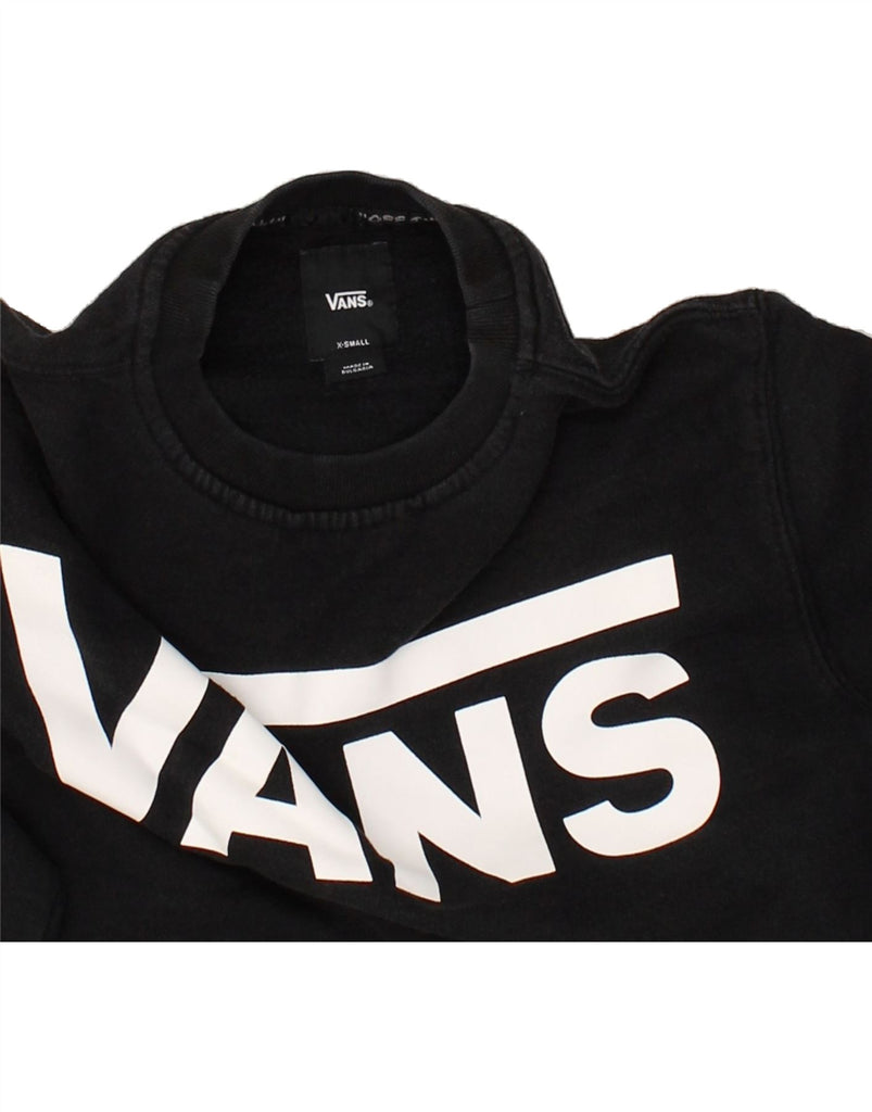 VANS Mens Graphic Sweatshirt Jumper XS Black Cotton | Vintage Vans | Thrift | Second-Hand Vans | Used Clothing | Messina Hembry 