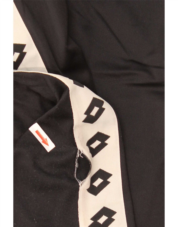Lotto Mens Graphic Tracksuit Trousers Large  Black Colourblock