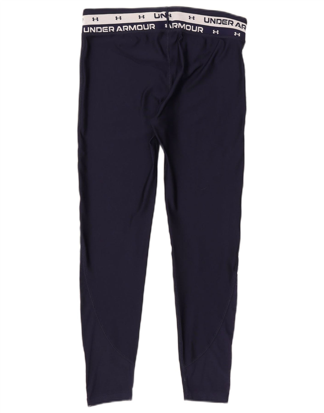 Under Armour Girls Graphic Leggings 11-12 Years Large Navy Blue Polyester