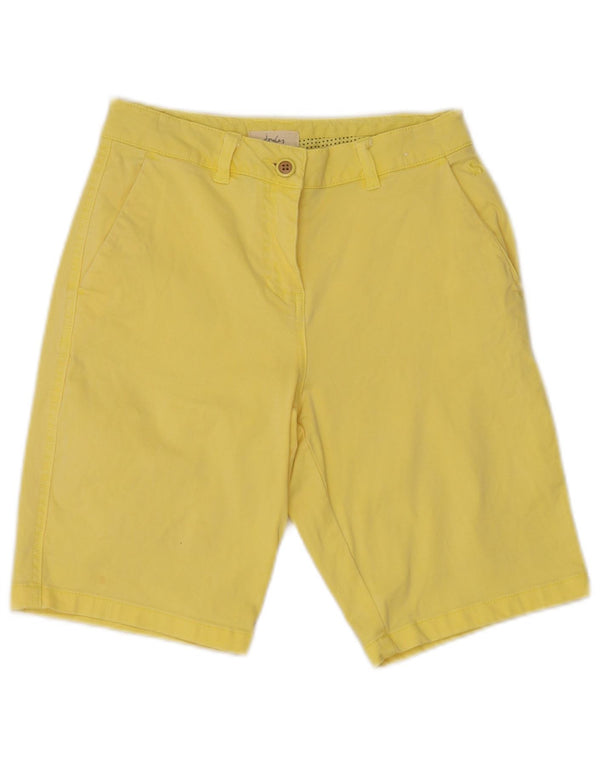 Joules Womens Chino Shorts UK 8 Small W26 Yellow Cotton