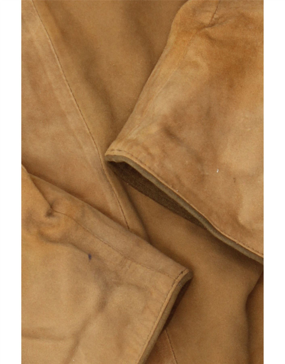 Vintage Womens Trachten Suede Jacket EU 36 Small Beige Leather