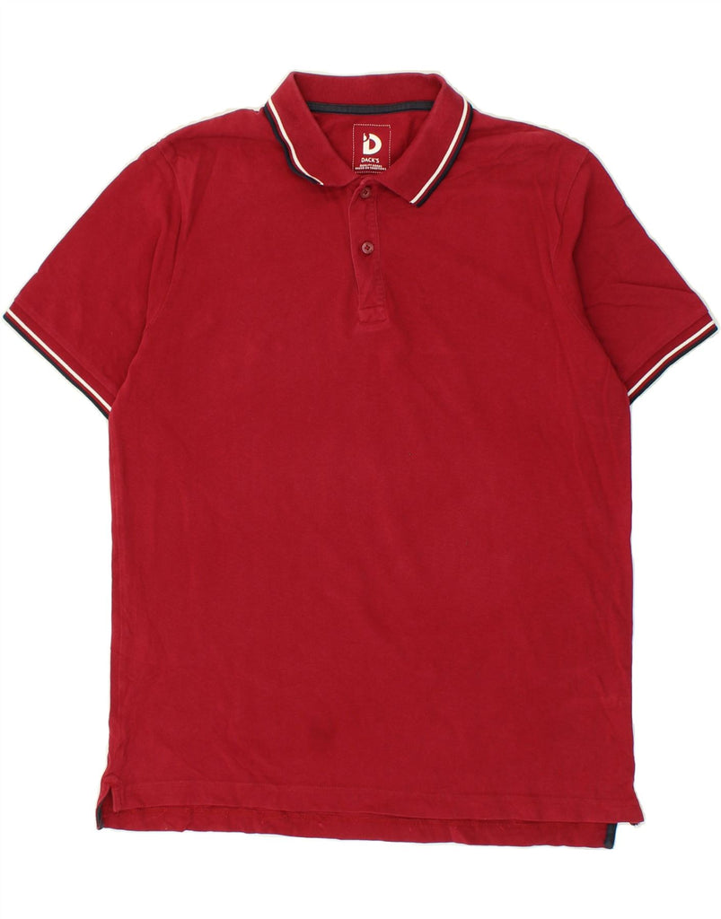 DACK'S Mens Polo Shirt Large Red Cotton | Vintage Dack's | Thrift | Second-Hand Dack's | Used Clothing | Messina Hembry 