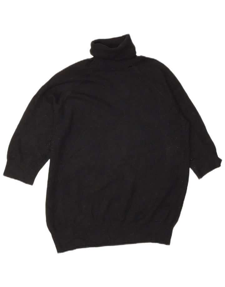 Zara Womens Roll Neck Jumper Sweater UK 14 Medium Black