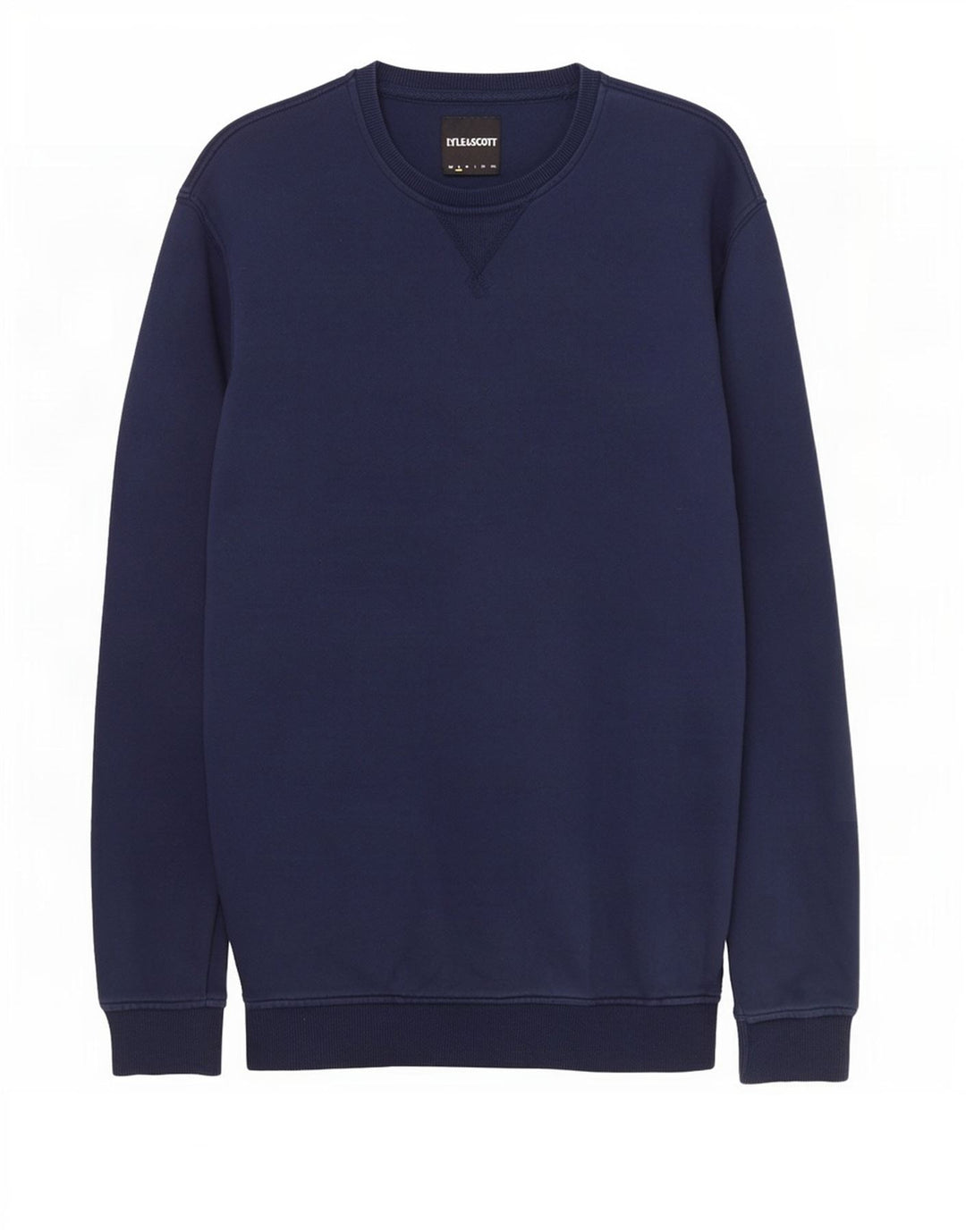 Lyle & Scott Mens Sweatshirt Jumper Small Navy Blue Cotton