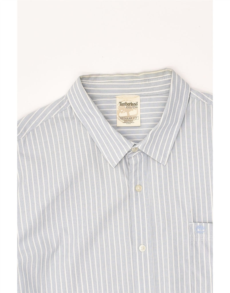 TIMBERLAND Mens Regular Fit Shirt 2XL Grey Striped Cotton | Vintage Timberland | Thrift | Second-Hand Timberland | Used Clothing | Messina Hembry 