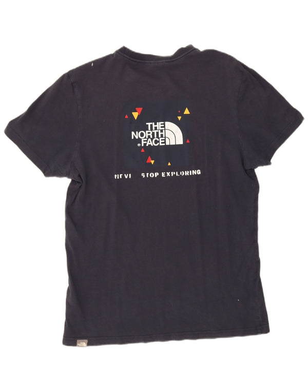 The North Face Mens Graphic T-Shirt Top Medium Navy Blue Cotton