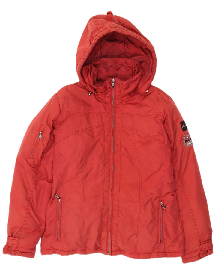 Canadiens Mens Hooded Padded Jacket IT 50 Large Red Nylon