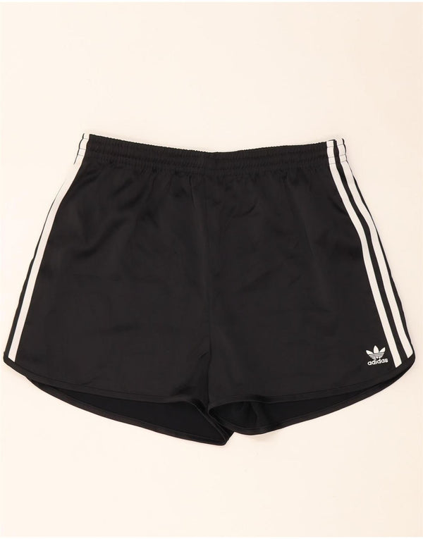 ADIDAS Womens Sport Shorts UK 16/18 Large  Black Polyester