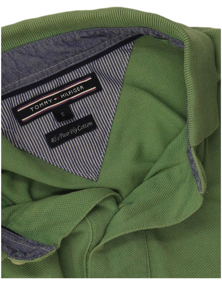 Tommy Hilfiger Mens Polo Shirt Small Green Cotton
