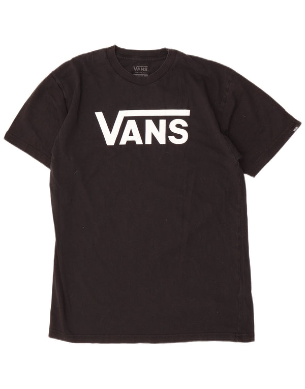 Vans Mens Classic Fit Graphic T-Shirt Top Medium Black Cotton