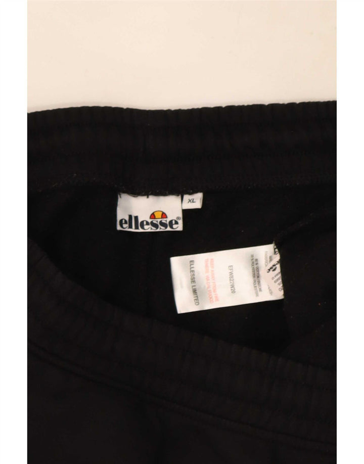 Ellesse Mens Tracksuit Trousers Joggers XL Black Cotton