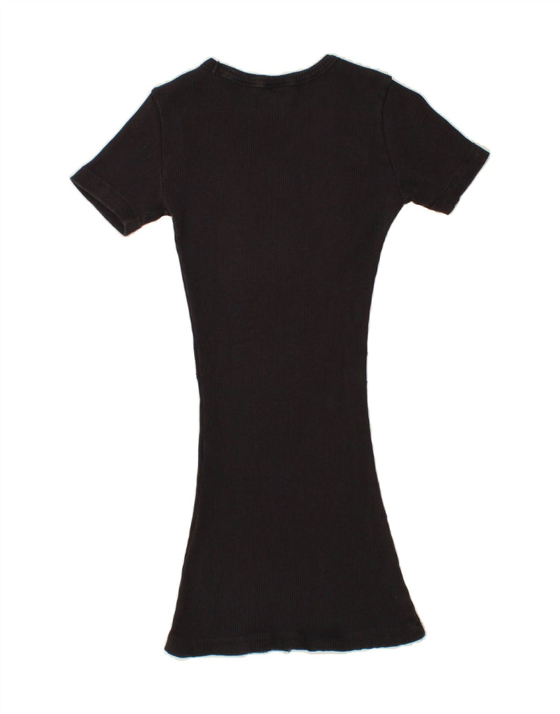 CHAMPION Womens T-Shirt Dress UK 8 Small Black Cotton Vintage Champion and Second-Hand Champion from Messina Hembry 