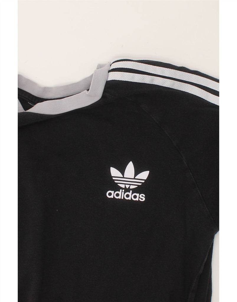 ADIDAS Boys T-Shirt Top 11-12 Years Black Vintage Adidas and Second-Hand Adidas from Messina Hembry 
