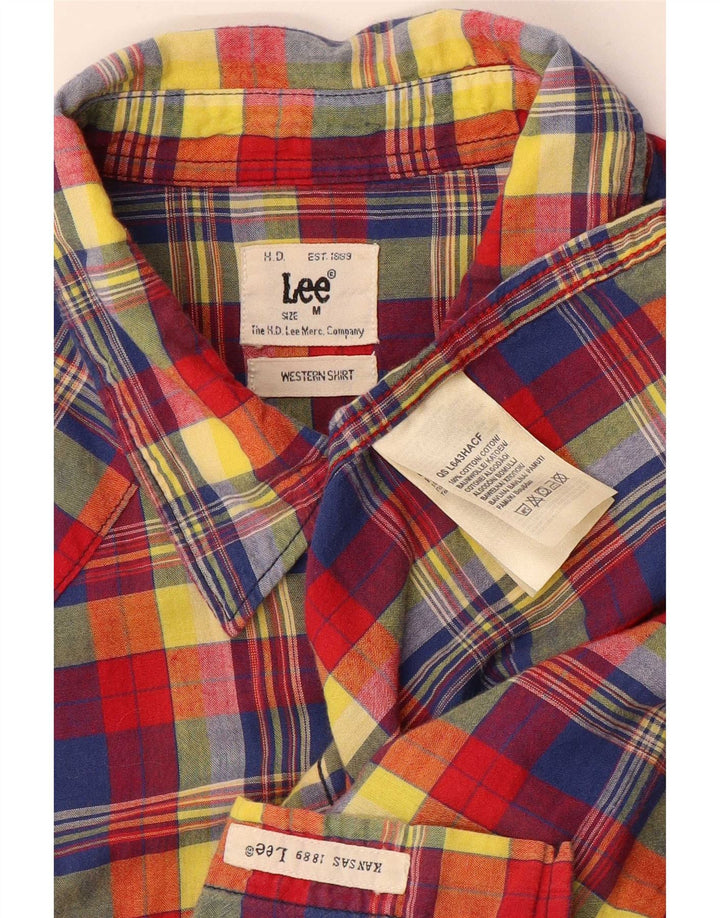 Lee Mens Western Shirt Medium Red Check Cotton