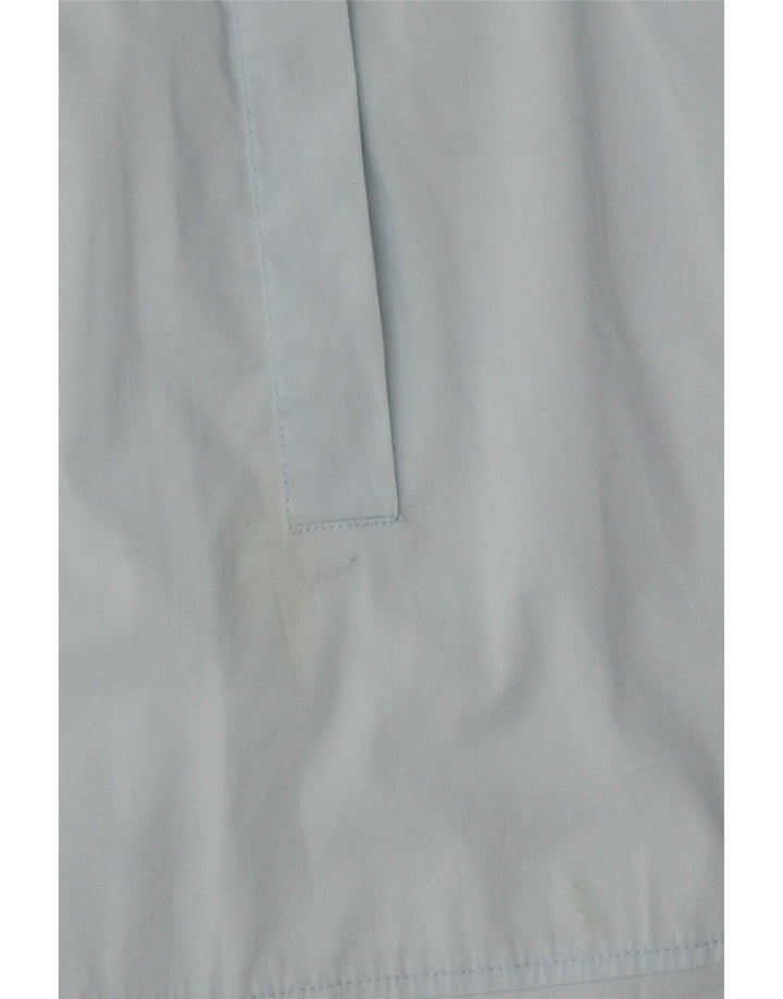 Benetton Womens 3/4 Sleeve Oversized Pullover Shirt UK 10 Small Blue Cotton