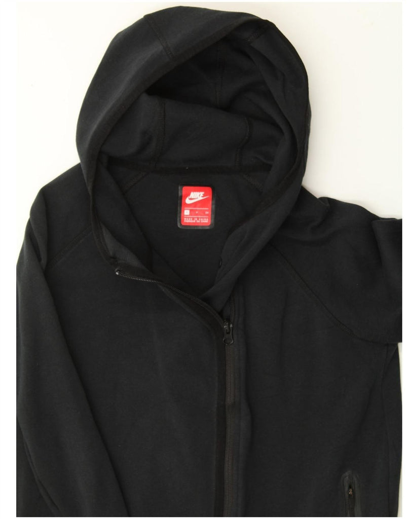 NIKE Mens Zip Hoodie Sweater Small Black Cotton Vintage Nike and Second-Hand Nike from Messina Hembry 