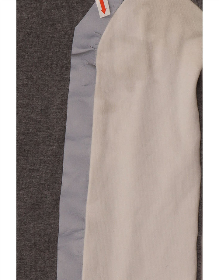 Guess Womens Sweatshirt Jumper IT 42 Medium Grey Colourblock Cotton